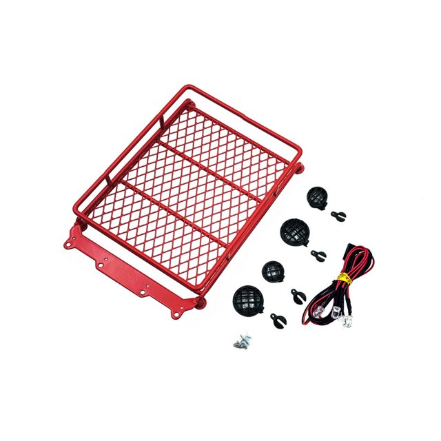 Soporte de bastidor de carga de techo de coche RC con control remoto ligero Accesorios de juguete Automóvil Reemplazo de piezas de actualización para MN D90 RED 1:12 Escala Eigraketly FN000851-02