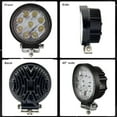 thumbnail image 4 of Voltage Automotive LED 4" Inch Round Work Light 27W Flood Spot Work Light For Tractor Boat Truck ATV Golf Cart (4 PACK), 4 of 5