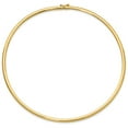 thumbnail image 4 of Auriga Fine Jewelry 14K Yellow Gold 4 mm Domed Omega Necklace for Women 17", 4 of 6