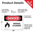 thumbnail image 2 of Propane Cylinders OSHA Danger Rigid Plastic Sign 10 Inch x 7 Inch - 5 Pack, 2 of 8