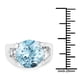 thumbnail image 3 of 7.21 Carat Genuine Blue Topaz and White Cubic Zirconia .925 Sterling Silver Ring QJ Model, 3 of 4