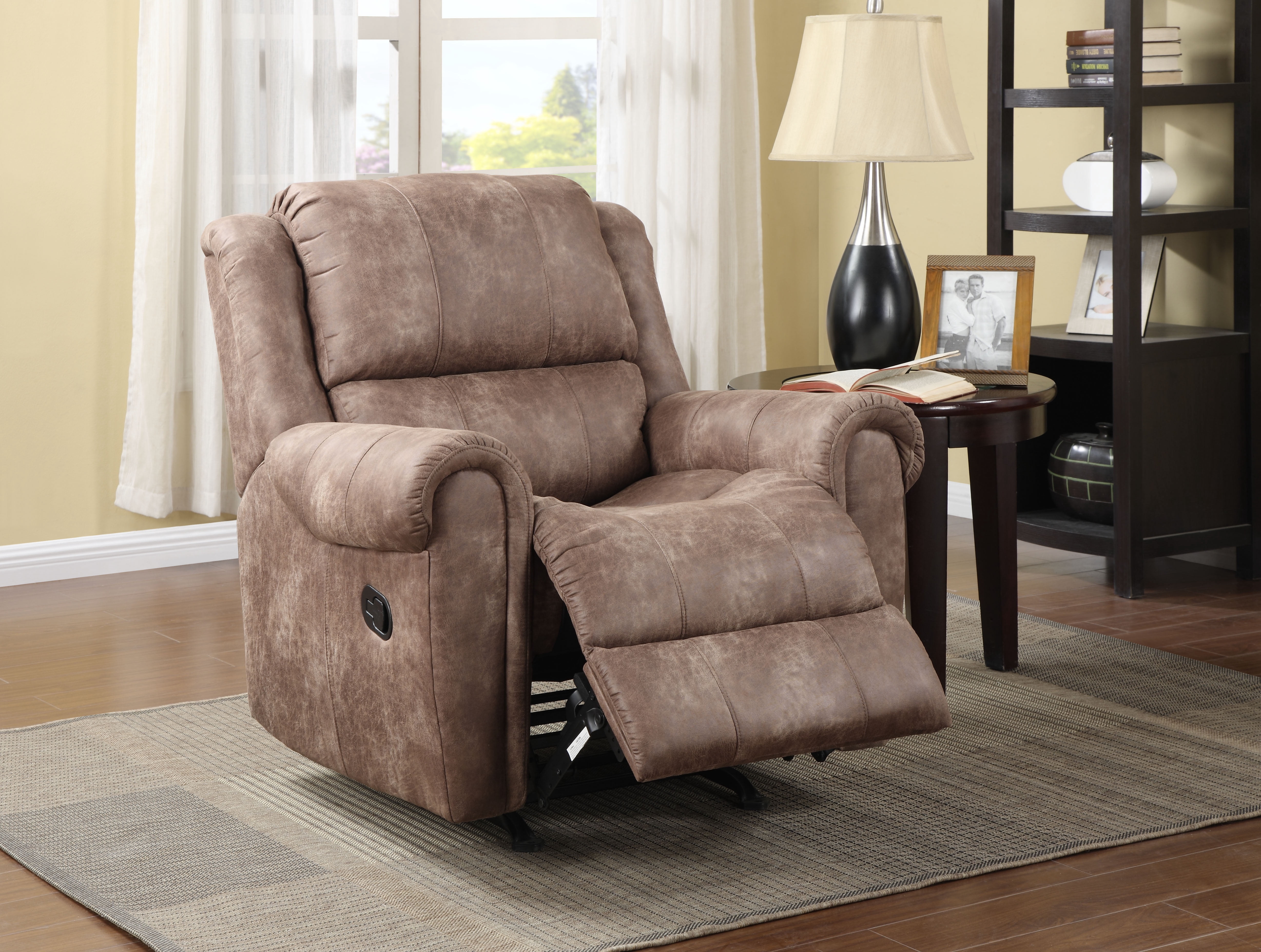 Archer Fabric Rocker Recliner, Brown