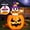 Ghost, variant on Joyfy 5 ft Halloween Inflatable Animated Cat on Pumpkin,Halloween Outdoor Decoration with LED Lights,Blow Up Decoration for Yard & Lawn,Party