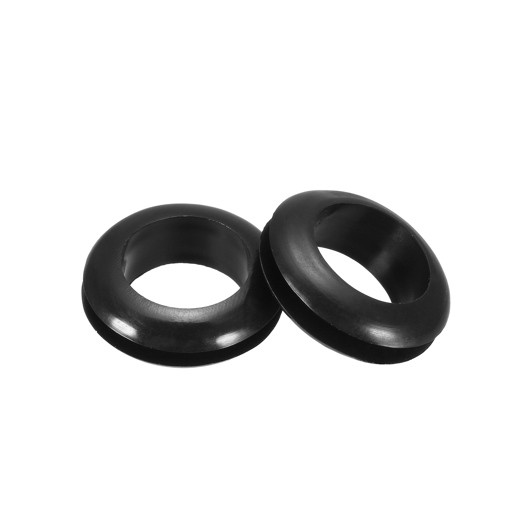 Rubber Grommets 12mm Dia. Wire Gasket Ring for Hole Plug Cable, Black