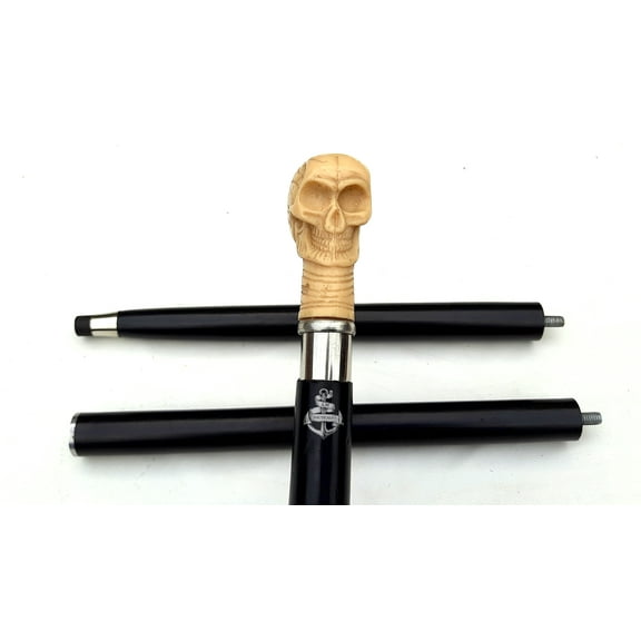 AM NAUTICALS Skull Head Handle Wooden Walking Cane Best For Gift