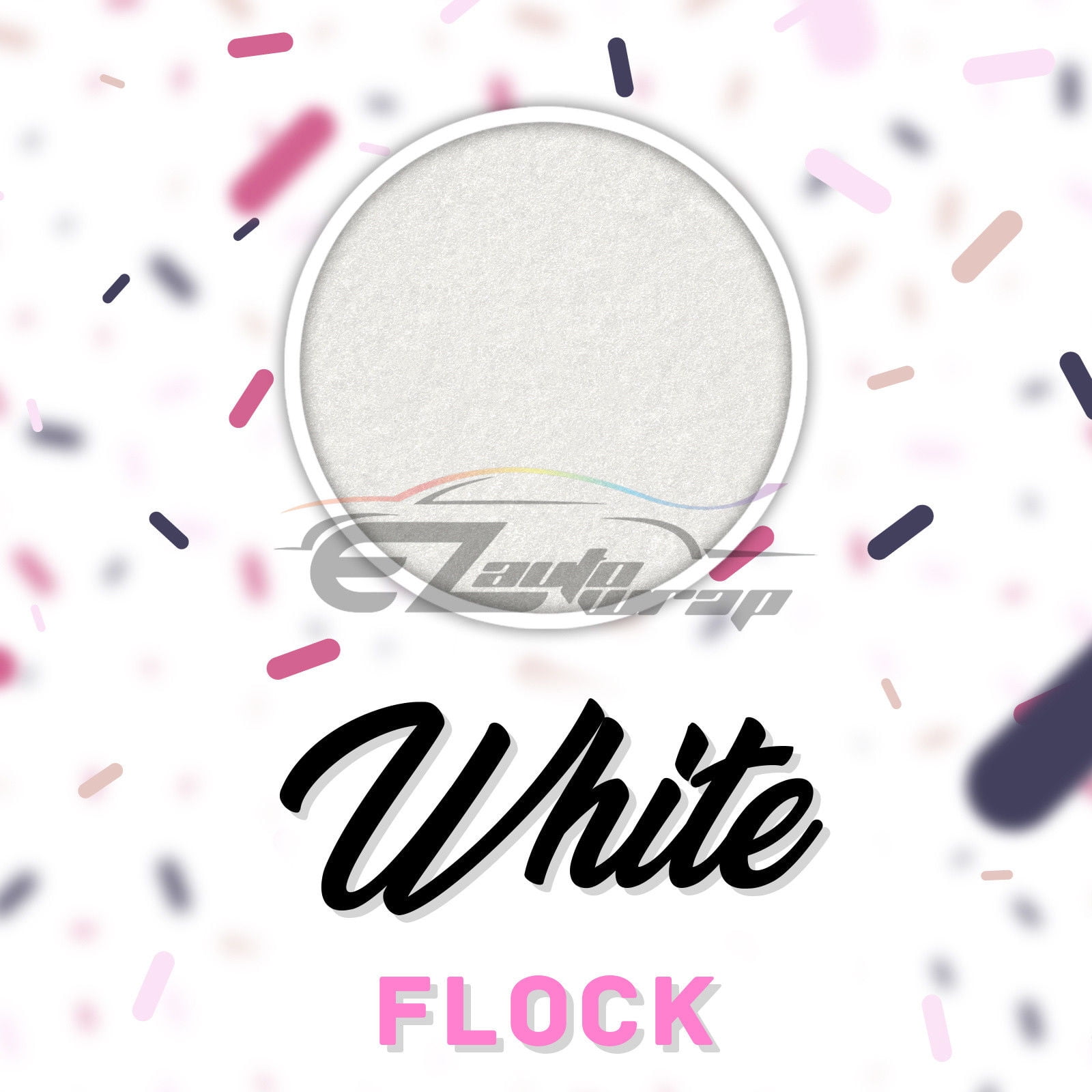 ESSMO White Flock Heat Transfer Vinyl HTV Sheet T-Shirt 20" Wide Iron On Heat Press DF02 20"x480"