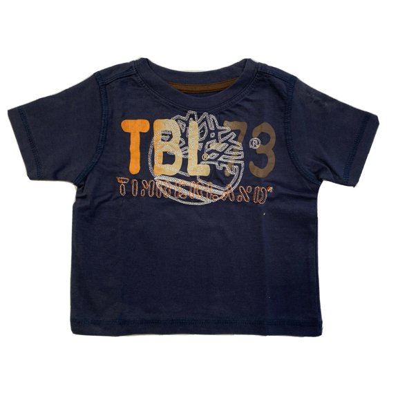 TIMBERLAND BOYS SHIRT - NAVY SZ 12 MONTHS BLUE- TOP TEE GRAPHIC KIDS TODDLERS