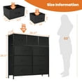 thumbnail image 6 of CONCETTA 9-Drawer Fabric Dresser, Perfect for Home, Office & Entryway, Black, 6 of 6