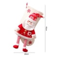 thumbnail image 6 of Dream Lifestyle Christmas Stocking Wide Opening Large Size Knitted Tear-resistant Cute Scene Layout Super Soft Hanging 3D Santa Snowman Doll Xmas Tree Gift Bag for Party, 6 of 8