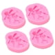 thumbnail image 4 of Emoshayoga moldes de silicona Moldes de Silicona de Ángel 3D, Paquete de 4, Reutilizables, Resistentes al Calor, Moldes de Silicona para Fondant y Chocolate, Color Rosa, 4 of 5