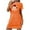 Orange, variant on Censtreet Christmas Women's Nightgowns Short Sleeve Sleepshirts Sleepwear Casual Print Loose Pajama Dress