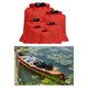 thumbnail image 1 of Bolsa seca flotante impermeable de 6 piezas para kayak, rafting, natación, playa, pesca, proceso de de pegamento de línea completa, diseño de rojo Macarena Bolsas secas impermeables, 1 of 8