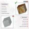 thumbnail image 5 of PowerSellerUSA Vinyl Self Adhesive Floor Tiles, 12x12 inches with 1.2 mm Thick Contemporary Design Peel and Stick Floor Tile Stickers, Square Flooring Tiles for Kitchen, Woodtone Square Border, 5 of 8