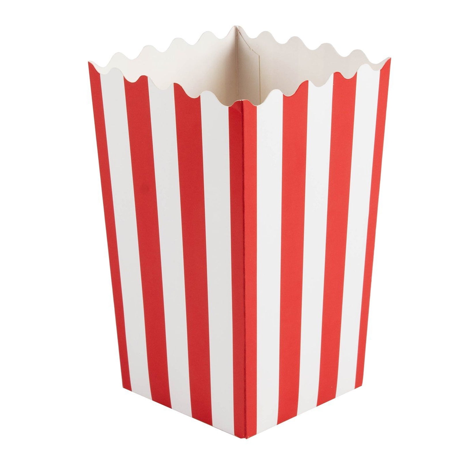 100 Pack White Popcorn Boxes for Party, 46 oz Bulk Paper Popcorn Containers for Movie Night, Carnival Decorations (7.8 x 4.25 x 4.25 in)