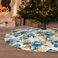 thumbnail image 6 of Yiaed Vintage Blue Flowers Print Christmas Tree Skirt , Tree SkirtsTree Mat for Christmas Winter Holiday Indoor Decorations-48", 6 of 7