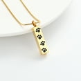 thumbnail image 3 of Pet Paw Print Bar Shape Cremation Jewelry Urn Necklace for Ashes for Women / Men Cremation Keepsakes for Ashes Urn Necklace to Keep Someone Near to You, 3 of 7