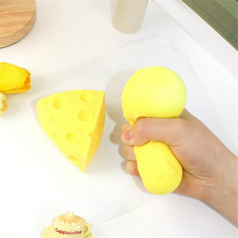 BJBSJSZ Squeeze Cheese, Cheese Squishy Toys, Stress Squishy