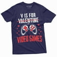 thumbnail image 4 of Valentine's day Funny Gamer T-shirt V for Video Games Gaming Boyfriend Valentine Gifts (Small Black), 4 of 7