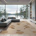 thumbnail image 1 of ODIKA 8'x10' Ivory Beige Modern Geometric Stacked Stone Washable Area Rug Contemporary Abstract Balanced Rock Formation for King Size Bedroom Under Bed, Master Suite, Non-Shedding, Easy Care, 1 of 5