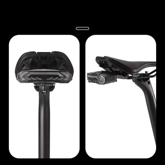 Bicycle Brake Tail Light Bracket Wireless Remote Control Led 372 Turn Signal Lights Taillights Stand Bike Accessories Fangkenuo