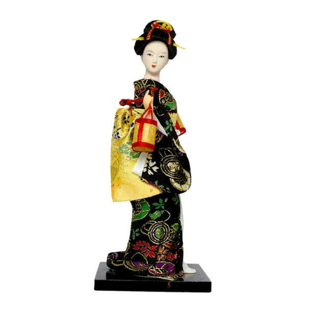Muñeca kimono de geisha japonesa de 25 cm, regalo festivo tradicional popular, artesanía asiática. Estilo E