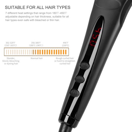 Liveditor Hair Straightener Comb Electric Lcd Auto Temperature