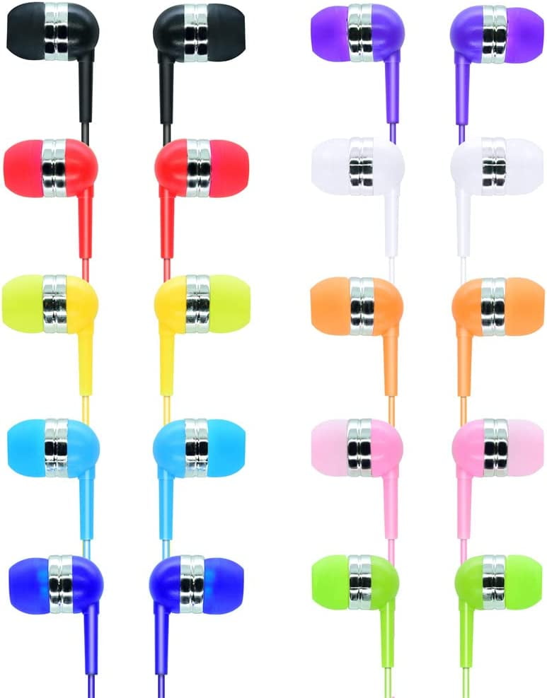 Bulk Earbuds Headphones 30 Pack Earphones, Wholesale Classroom Ear Buds