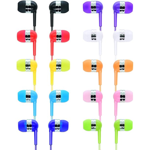 Bulk Earbuds Headphones 30 Pack Earphones, Wholesale Classroom Ear Buds