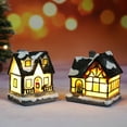 Visland Christmas Winter Village Houses, with LED Light Up, Mini