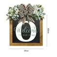thumbnail image 6 of Sunjoy Tech Front Door Wreath Surname 26 Letter Farmhouse with Eucalyptus Bow-knot Front Door Welcome Sign Household Supply, 6 of 8