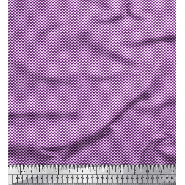 Soimoi Rayon Fabric Herringbone Small Decor Fabric Printed Yard 56 Inch Wide