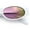 White - Purple Mirror, variant on Womens Oval Color Mirror Rectangle Retro 90s Thick Temple Sunglasses White - Purple Mirror