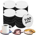 thumbnail image 1 of 100 PCS Sublimation Blank Car Coasters, 2.75 in Circular Opening Blank Sublimation Coasters for Thermal Sublimation DIY Crafts,Car Coasters., 1 of 7