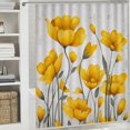 thumbnail image 6 of Fenyluxe Flowers Quick-Drying Shower Curtain Set for Bathroom 100% Polyester Fiber with Hooks 36x72, 6 of 7