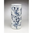 thumbnail image 1 of AA Importing 59832 Flower & Leaf Design Umbrella Stand, Blue & White, 1 of 1