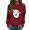 Brick Red, variant on Christmas Sweatshirts for Women Fall Winter Long Sleeve Loose Casual Crewneck Xmas Dog Graphic Sweatshirt Pullover Tops