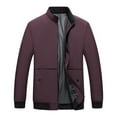 thumbnail image 4 of LNWUY (L-5XL) Men's Big and Tall Lightweight Jackets Light Windbreaker Full Zip Up Stylish Golf Coat Business Work Casual Dress Red XXXXL, 4 of 6