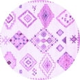 thumbnail image 1 of Ahgly Company Indoor Round Solid Purple Modern Area Rugs, 3' Round, 1 of 4