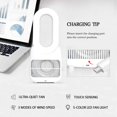 thumbnail image 3 of Desk Fan, 11.8 Inch Bladeless Fan Small Table Fan Air Cooler, Portable Rechargeable Breeze Quiet Fan with Touch Control 5-Colors Decorative LED Light for Office Bedroom（White）, 3 of 9