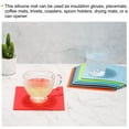 thumbnail image 5 of Uxcell 4pcs Hot Pad Heat Resistant Silicone Mat Trivet Mat Pot Holder Hot Pot Table Coaster-Orange/Blue, 5 of 5