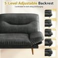 thumbnail image 6 of Furmax Futon with Five Angles Adjustable Armrests and Adjustable Backrest Futon Sofa Couch for Small Spaces Living Room Office,Leathaire Black, 6 of 7
