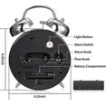 thumbnail image 3 of Loud Alarm Clock For Heavy Sleepers Adults,4 Inch Silent Non-ticking Quartz With Backlight,twin Bell (blue)9371090321773 ., 3 of 5