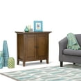 thumbnail image 4 of SIMPLIHOME Redmond Armoire de Rangement Basse Rustique en Bois Massif de 32 Pouces de Large en Brun Naturel Vieilli Rustique, avec 2 Portes, 2 Tablettes Ajustables, 4 of 5