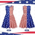 thumbnail image 5 of Benylion Girls 4th of July Dress Toddler American Flag Sundress Kids Patriotic Outfit for 6-7 Years, 5 of 7