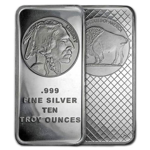 Silvertowne Mint Buffalo Design 10 oz Silver Bar - Sealed