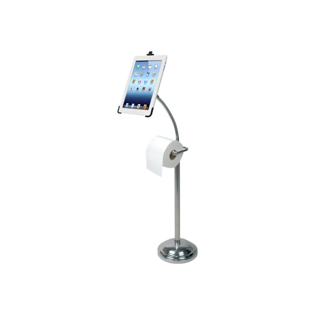 CTA Digital Pedestal Stand with Roll Holder for iPad