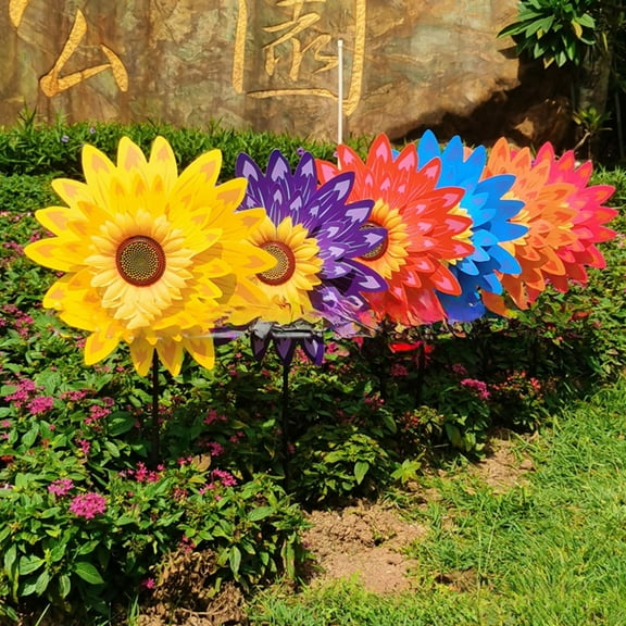 Sunflower Wind Large Windmill For Garden Yard Party Outdoor,yellow