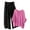 Hot Pink, variant on Enjoytime Lounge Sets for Women Solid Color V-Neck Long Sleeve Tops Wide Leg Pants Loungewear 2025 Travel Vacation 2 Piece Outfits Brown L