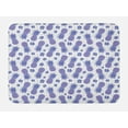 thumbnail image 1 of Tropical Bath Mat, Pineapples on a Hibiscus and Dots Background Flourishing Hawaiian Summer, Non-Slip Plush Mat Bathroom Kitchen Laundry Room Decor, 29.5 X 17.5 Inches, Lavender and Purple, Ambesonne, 1 of 2