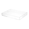 thumbnail image 1 of Servir la bandeja de almacenamiento de la bandeja Organizador de tocador de baño moderno simple para toallas Cosméticos y accesorios 40.5 x 30.5 x 5.1 Claro, 1 of 7